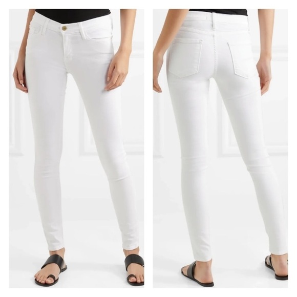 Frame Denim Pants - FRAME Le Skinny White Blanc Jeans zz